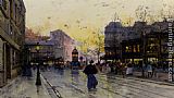 Paris Street Scene by Eugene Galien-Laloue